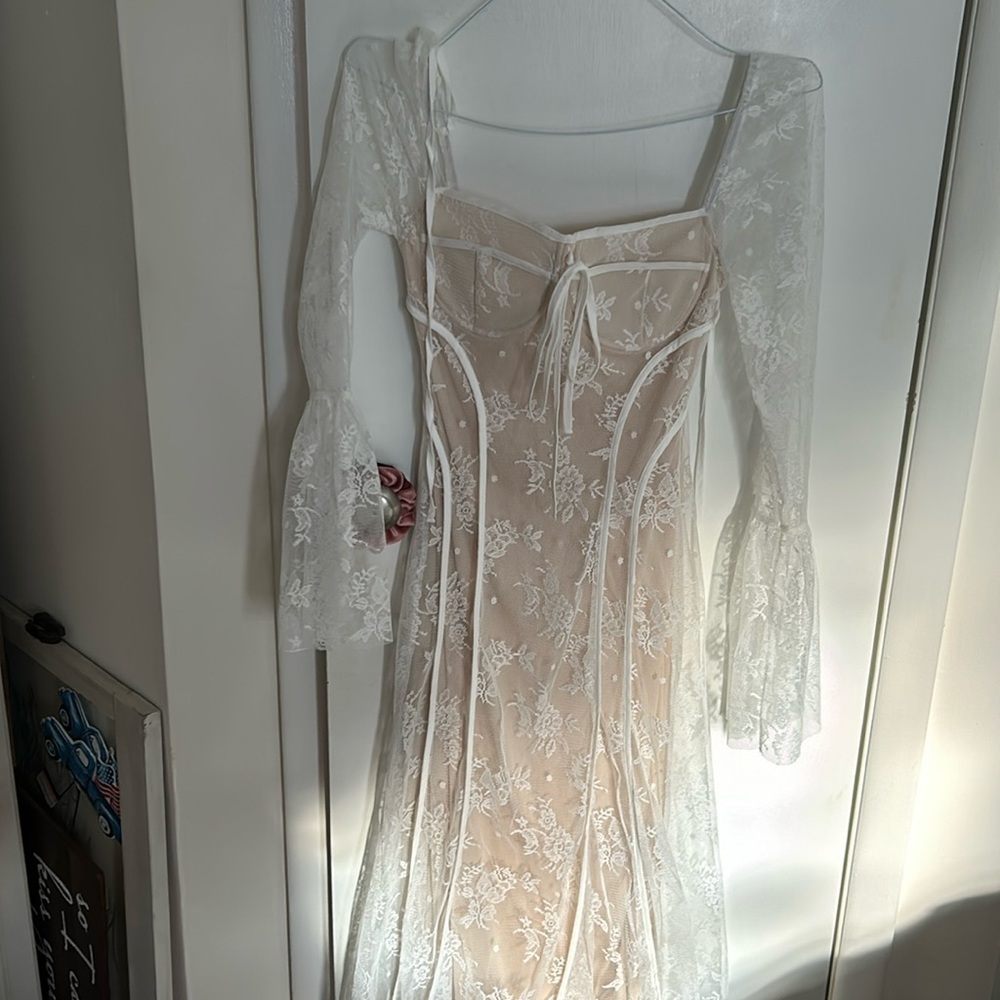 NWT OohNeed medium Long lace dress